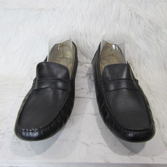 Stephan Bossi Black Leather Driving Moc Loafer Shoes Handmade Brazil size 10 M main image 8
